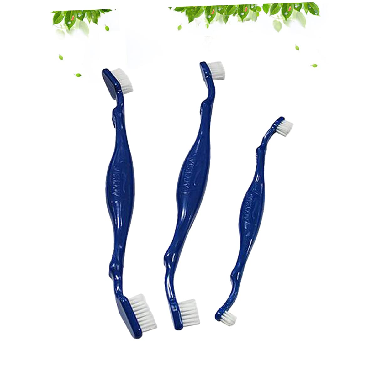 SUPVOX 9pezzi Spazzolino Per Cani Doppia Faccia Con Manici Lunghi e Setole Morbide Kit Completo Per La Pulizia Dei Denti e Massaggio Delle Gengive Degli Animali Domestici