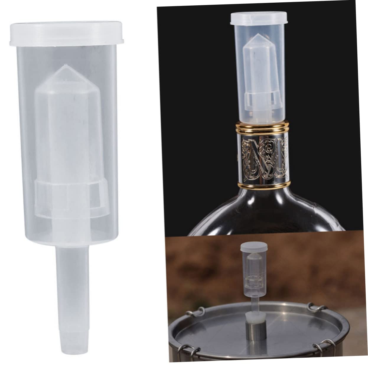 CIYODO 1Set with Silicone Grommet for Wine Making Lock Fermenter Kit for Homebrew Suitable for Wine Automatic Oxygen Control Multi Functional Brewing