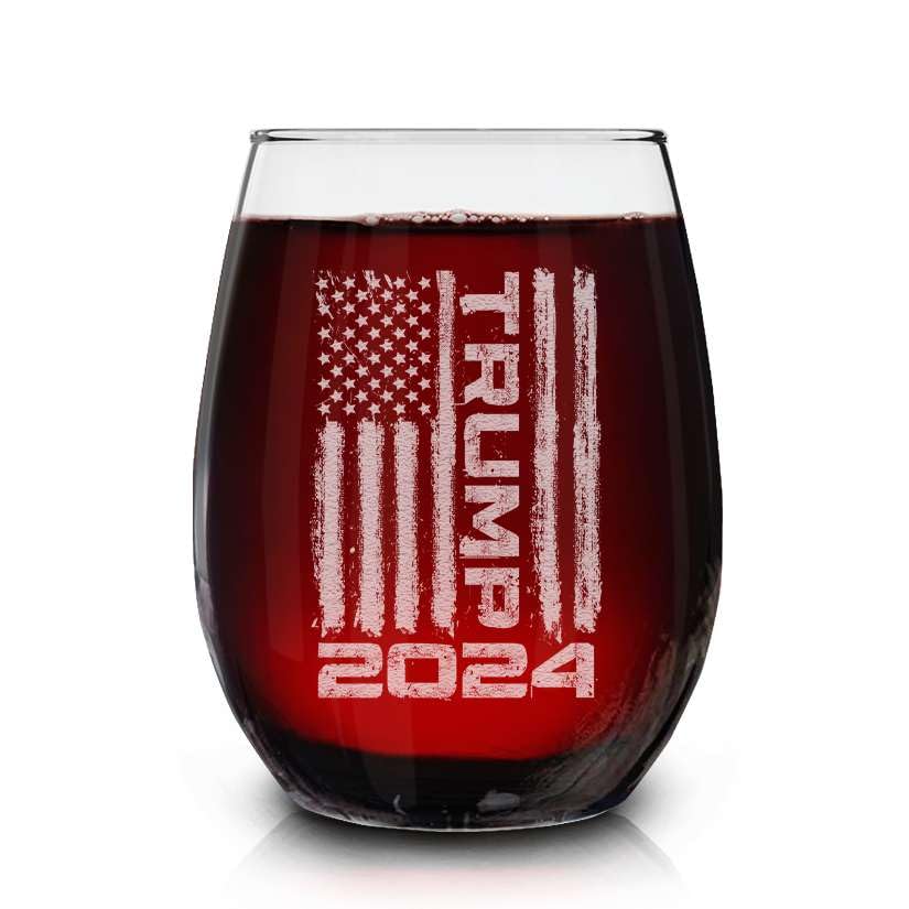 Verre sans pied Trump 2024 gravure durable haute précision