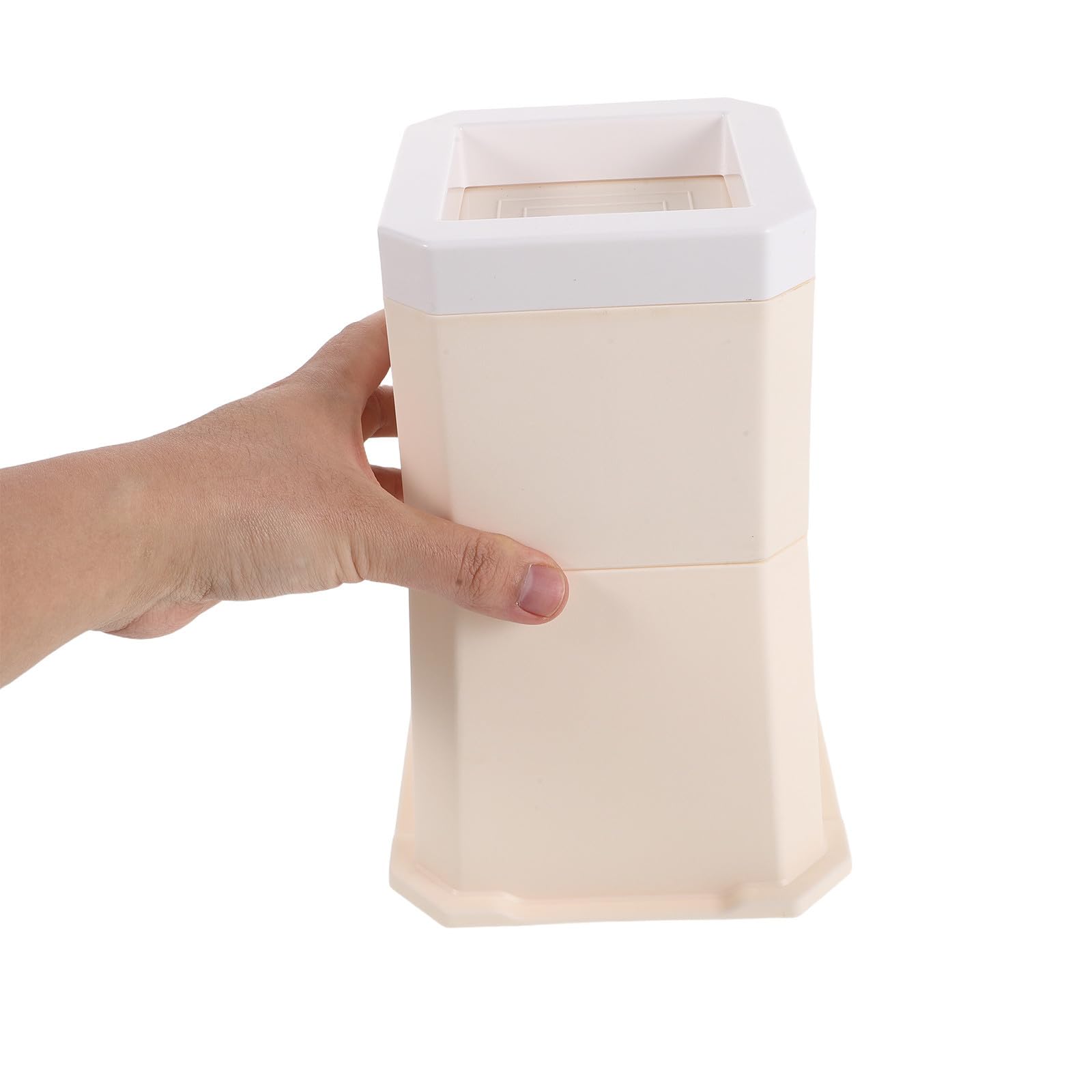 Housoutil 2 Piezas Bloques Elevadores Apilables de Plástico Beige