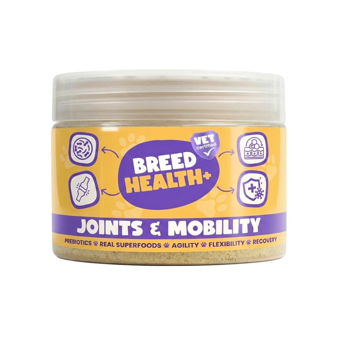 YEARS Breed Health+ Vet Certified Prebiotic Joint Support for Dogs Nutritional Supplement Powder for Mobility | 40g | Fussy Dog Approved for Sensitive Stomachs