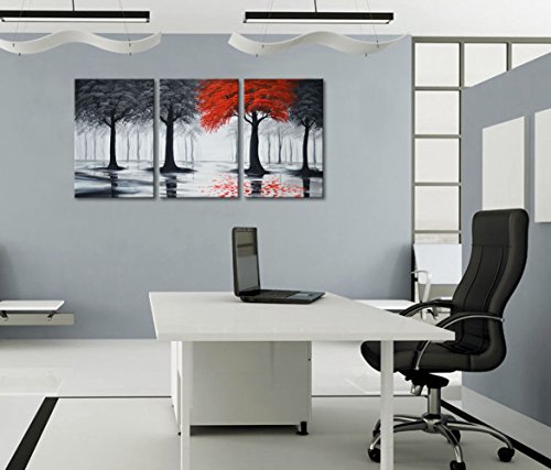 Everfun Art Extra Large Handmade Landscape Oil Painting On Canvas Modern Forest Wall Art Contemporary Artwork #TOP5