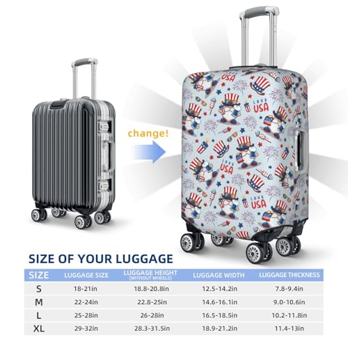 I Love Usa Print Luggage Cover For Suitcase,Washable Elastic Travel Suitcase Protector With Zipper Closure And Bottom Buckle – Fits 18-32" Luggage-X-Large4