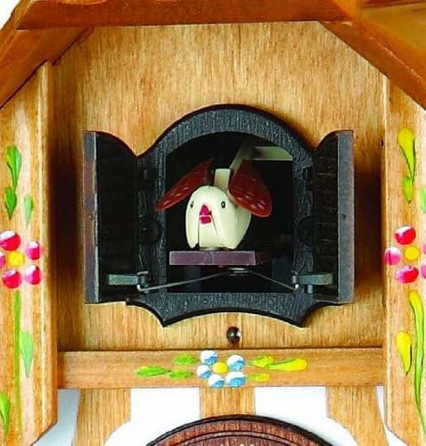 German Cuckoo Clock Quartz-movement Chalet-Style 8 inch - Authentic black forest cuckoo clock by Trenkle Uhren