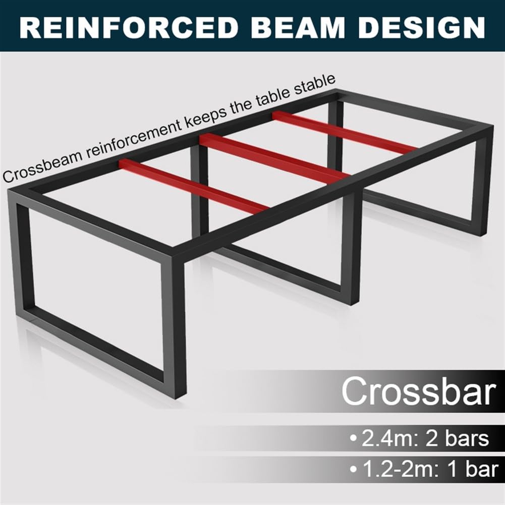 Mesa de conferencias Rectangular Grande para ejecutivos, Escritorio de reuniones de 120x60x74 cm con Estructura metálica para colaboración y reuniones Profesionales.