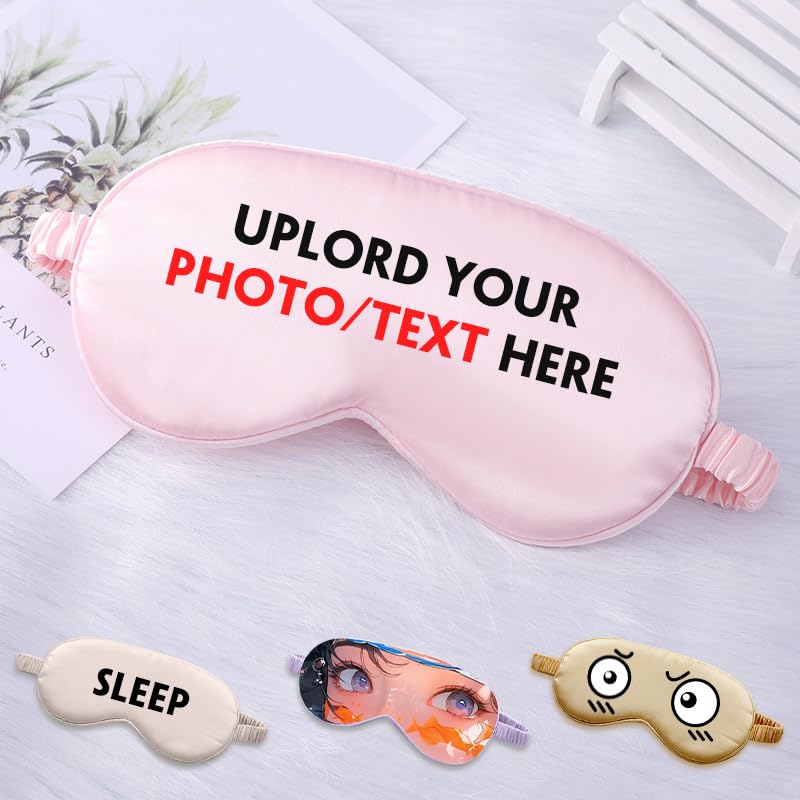 HDSD Custom Soft Silk Sleep Mask with Adjustable Strap for Unpressurised Comfort and Washable Eye Cover for Ultimate Relaxation|Excellent for Sleeping