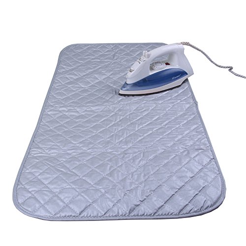 HERSENT Ironing Pad Mat Portable Travel Ironing Blanket Cotton Thickened Heat Resistant Ironing Water Absorbent Pad Cover for Washer Dryer Table Top Countertop Heat or Steam Iron HTY01-US