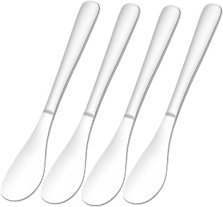 4Pcs Stainless Steel Dumpling Filling Spoons Ravioli Wonton Dumpling Stuffing Filling Mixing Picking Spatulas Scraper Jiaozi Dumpling Making Tool Kitchen Gadgets for Home Restaurant Use, Silver