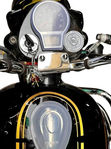 Image of Pure Biking Monsoon Kit Rain Proof Cap Set of 3 Speedo Meter, AMP Meter and Tank Cap Compatible with Classic Reborn Goan Classic, Classic 350, Standard (2021 to 2025 All Models)