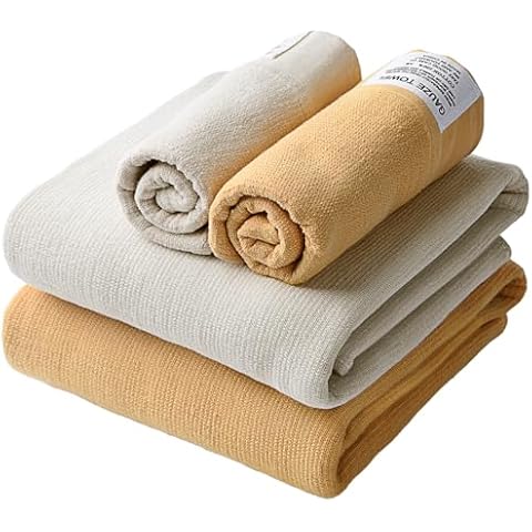 Airhercs Gauze Bath Towel Set, Skin Friendly Cover