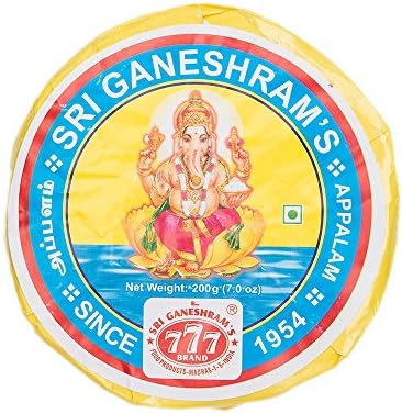 777 Brand, Appalam Papad (Cracker), 200 Grams(gm)