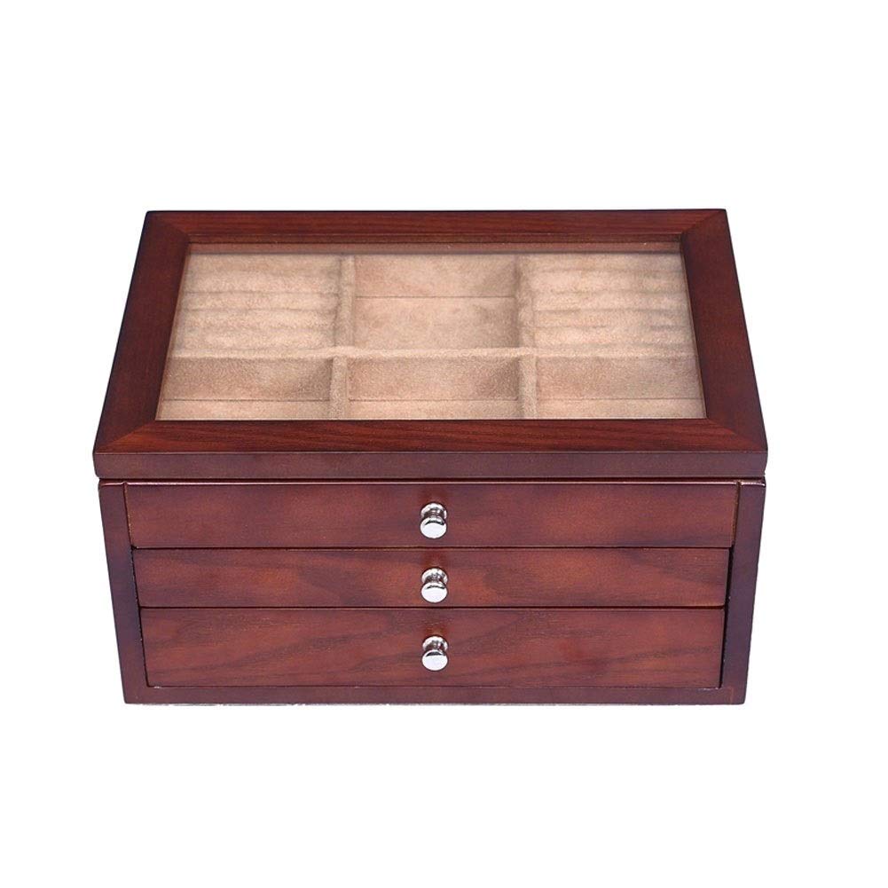 Scatola portagioie Regalo per Donna Scatola portagioie in Legno Scatola portaoggetti Multistrato Cassetto Bracciale Anello Orecchini Orecchini a Lobo Scatola portaoggetti