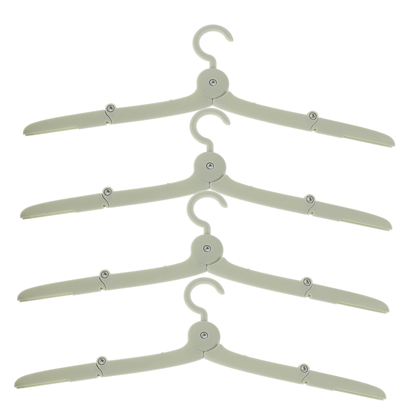 balacoo Travel Essential Collapsible Hangers 4 Pcs Plastic Folding Hangers Clip for Compact Suitcase