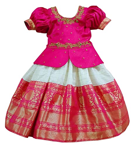 Image of Wommaniya Impex Girls Lehenga Choli Ethnic Wear Embroidered Lehenga Choli