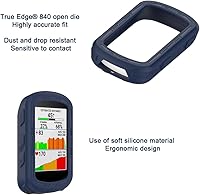 Vista 2 de Protector de pantalla de reloj inteligente compatible con Garmin Edge 840, Solar y Edge 540, funda solar de silicona suave y película protectora