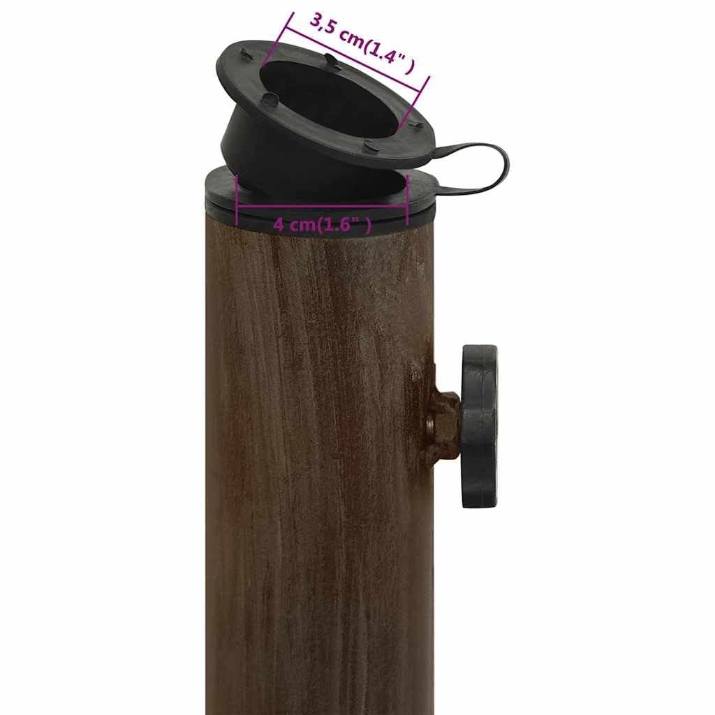 Supporto per ombrellone in ghisa bronzo, 45 x 45 x 30 cm, con adattatore per aste da 35-48 mm, base stabile per giardino, balcone, terrazza, patio, spiaggia