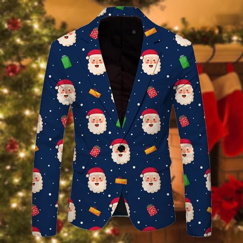 Veste costume homme Noël imprimée pour vos fêtes de fin d'année