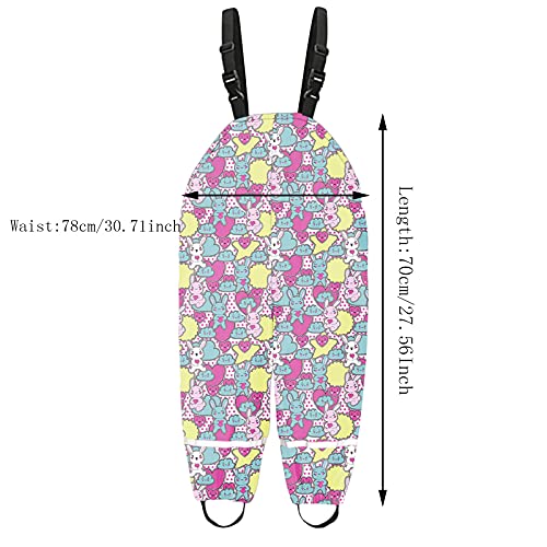 Boys Girls Waterproo𝐟 Suspender Rain Pants Outdoor Toddler Rain 𝐁𝐢𝐛 Kids Mud Proof Overall Fishing 𝐁𝐢𝐛2