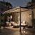 VONZOY 10' x 10' Gazebo, Large Hardtop Wall Mounted Lean to Gazebo for Patio, Aluminum Pergola Awnings for Decks, Patio, Backyard, Porch