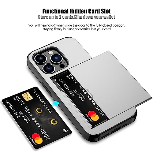 Coque iPhone 15 Pro fente carte cachée protection antichoc double couche