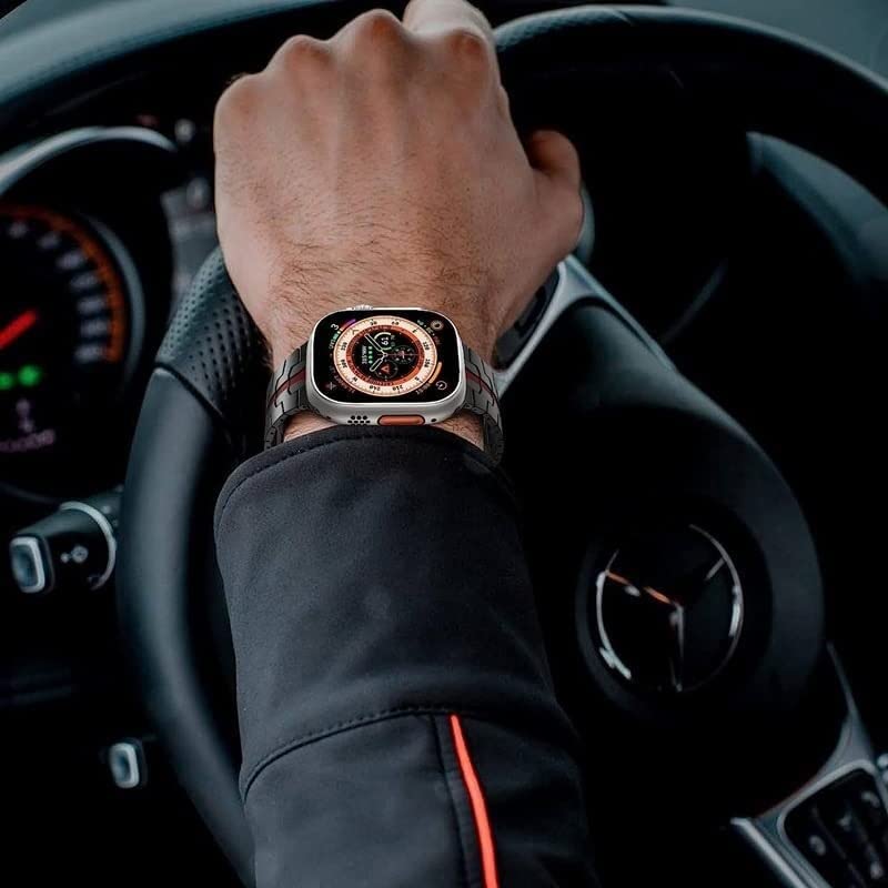 Wysokiej jakości metalowy pasek ze stali nierdzewnej do zegarka Apple Watch 49 mm, 44 mm, 45 mm, do bransoletki Iron Man, metalowa klamra, pasek kompatybilny z iWatch Ultra 8 7 SE 6 41/40 / 38 /