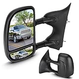 Towing Mirrors Compatible with Ford Excursion 2001 2002 2003 2004 2005, F-250 F-350 Super Duty 1999-2007 with Power Heated Manual Folding Telescoping Pair