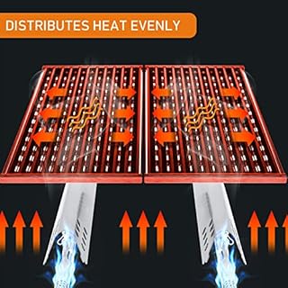 Hisencn Grill Grates for Charbroil Performance Tru-Infrared 2 Burner Gas Grill 463633316, 463672016 463672216, 463672416, 17 Inch Stamped Porcelain Steel Replacement Emitter Plates