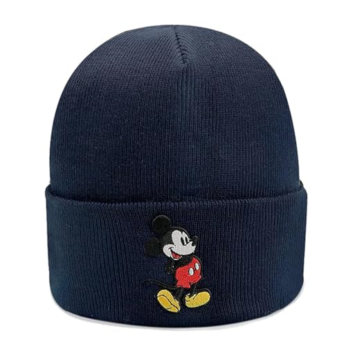 Disney Knit Beanie Winter Hat for Men Mickey Mouse - Navy Beanie