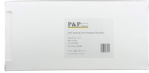 Miniatura 2 de Bolsas de esterilización de 5.25 x 10 pulgadas, bolsas de autoclave autosellantes con indicadores para limpieza profesional de instrumentos
