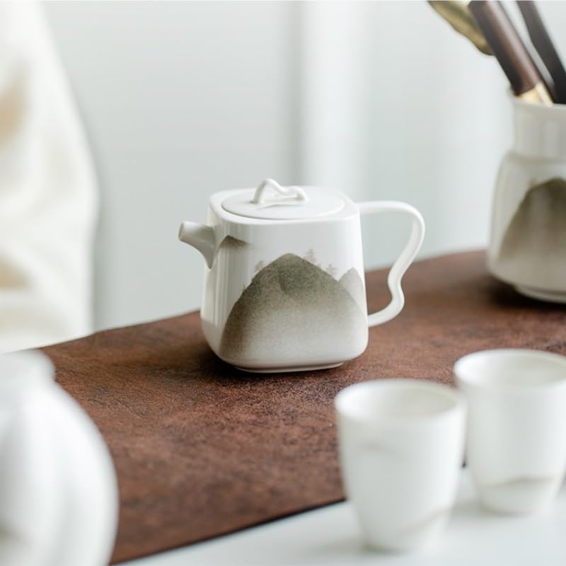 ティーケトル 白磁 フィルター付き 家庭用ティーポット シンプル ティーメーカー キッチン ケトル レストラン ミルクポット 140