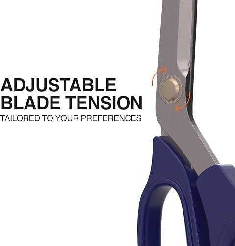 Miniatura 4 de Klein Tools 7310 Tijeras de recortadora dobladas de alta resistencia, fabricadas en Estados Unidos, tijeras ambidiestras grandes de acero inoxidable