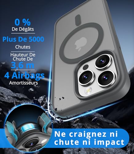 Coque iPhone 14 Pro antichoc de qualité militaire fine et magnétique Vansdon - 2
