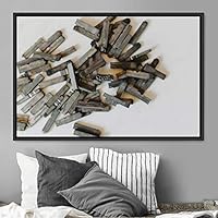 Framed Canvas Wall Art Pressed Quotes 3D Chic Inspirational Multicolor Pop Art Quotes Typography Ultra Whimsical - 16x24 inches