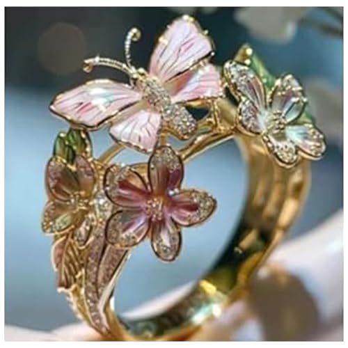 Bagues Tendance pour Filles anneaux papillons réglables mode