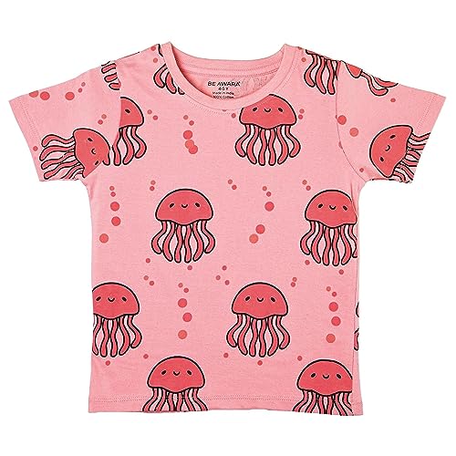 Image of Be Awara Kids Printed Half Sleeves T-shirt & Shorts Clothing Sets, 100% Cotton Soft Unisex Cord Set, Comfortable Wear for Kids With Cool Prints, Everyday Casual Wear for Boys & Girls