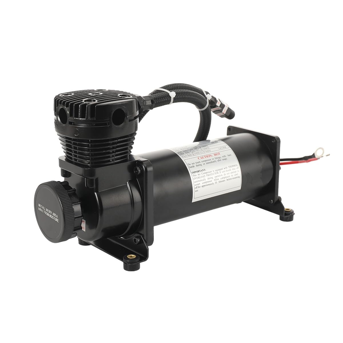 12V Luftfederungskompressor Kit 200PSI, Automobile Luftkompressor mit Überhitzungsschutz, Hochleistungskompressor, Leiser LKW Luftkompressor für Auto/LKW Luftfahrwerk