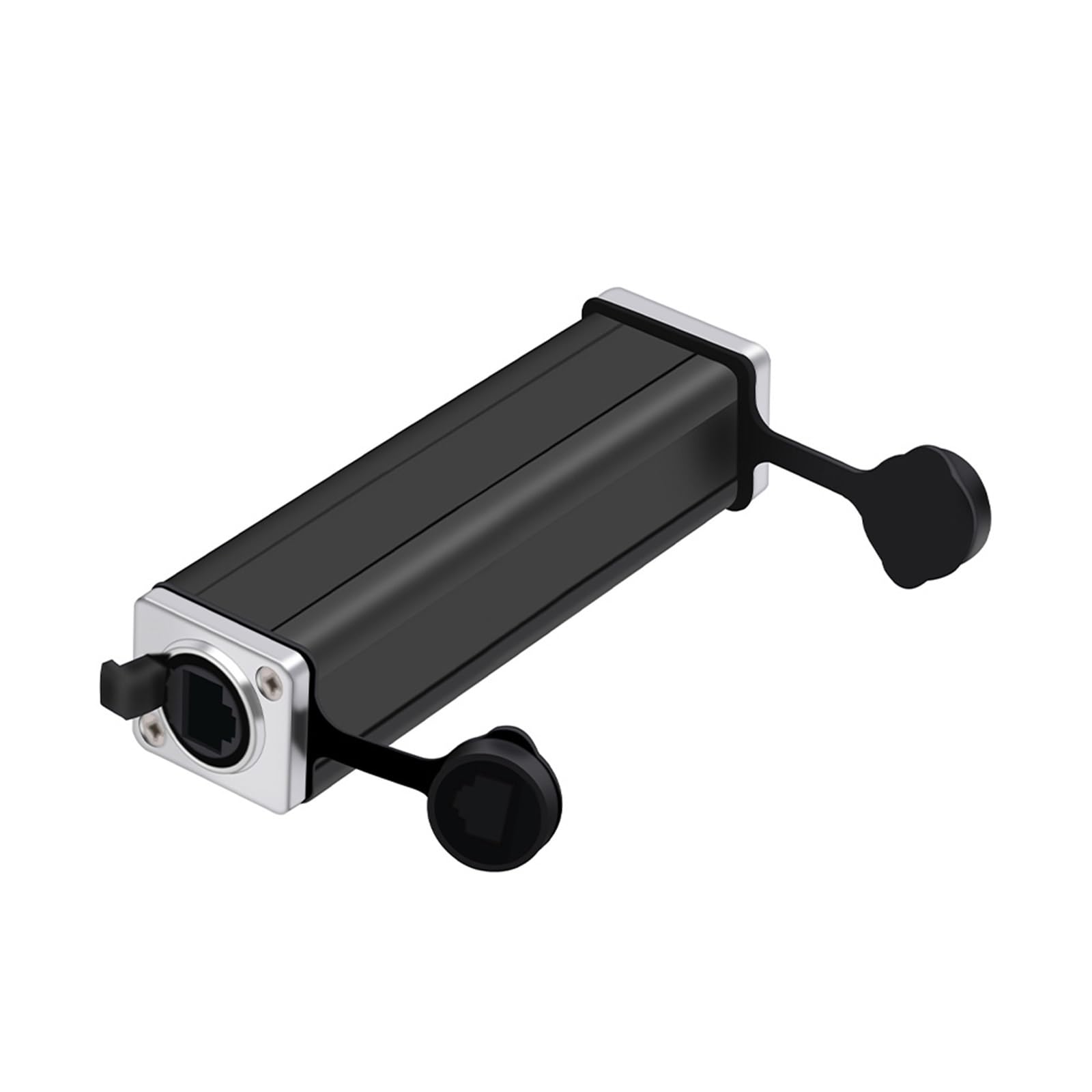 Adaptador RJ45 hembra a hembra acoplador de red Ethernet recto 8P8C de metal 90mm largo