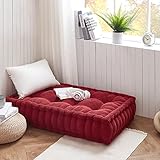 DormCo Rainha - Ultra Thick Tufted Floor Pillow - Crimson