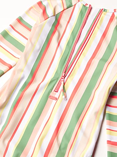 Roxy Girls Colorful Party Long Sleeve-Onesie One Piece Swimsuit, Turf Green Dreaming Stripe V S, 16 Xxl Us #TOP1