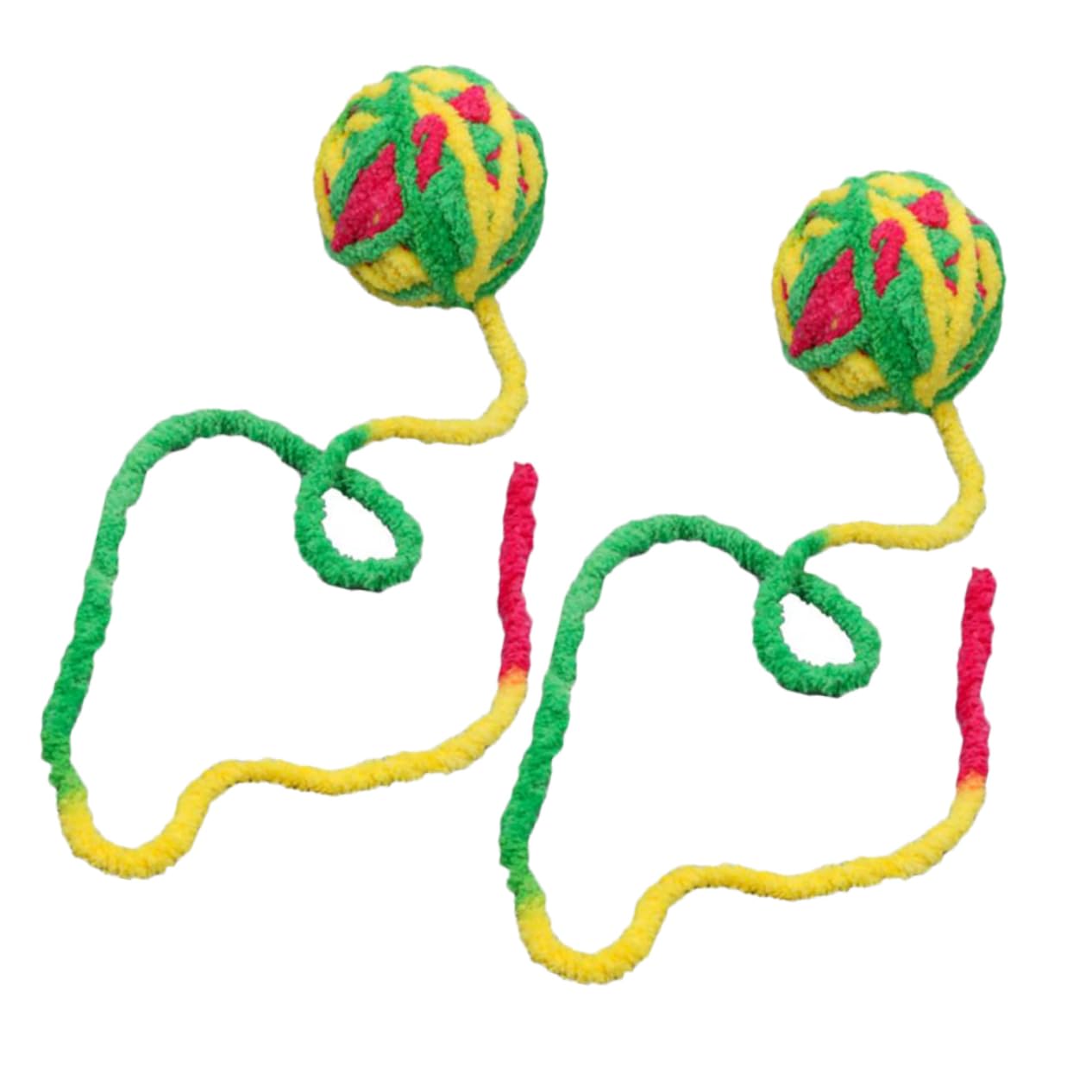 UPKOCH 2Pcs Cat Ball Interactive Chewing for Cats Durable Cleaning Tooth Teaser Balls for Tossing and Pouncing Random Color for Engaging Playtime Random Color