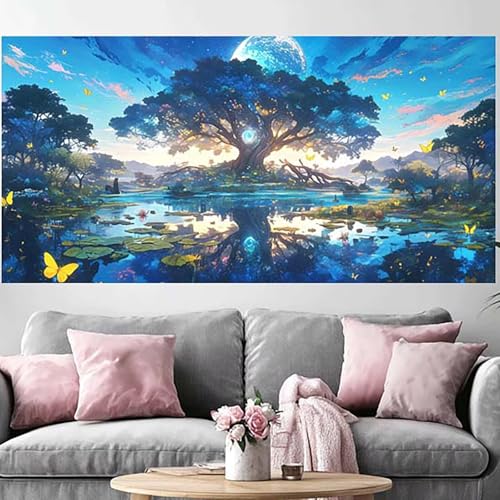 Diamond Painting Papillon Grand Format 70x210cm Arbre de la Vie 5D