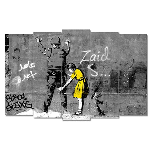 Tableau Banksy toile décoration murale moderne 150 x 95 cm