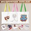60 Pack Canvas Tote Bags Bulk 13X15 Inch Sublimation Blanks Tote Bags With Handles for DIY Crafting Heat Transfer Vinyl, Personalized Gifts for Women Men, Halloween Thanksgiving Birthday Gift - White #2