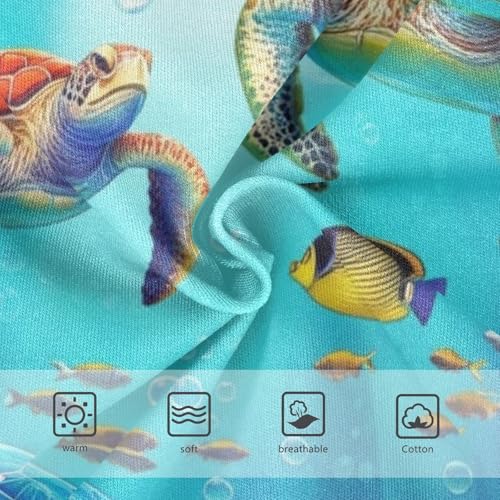 Cotton Toddler Girls Underwear Colorful Sea Turtles Blue Panties for Girl Florals Briefs Underpants 2t3