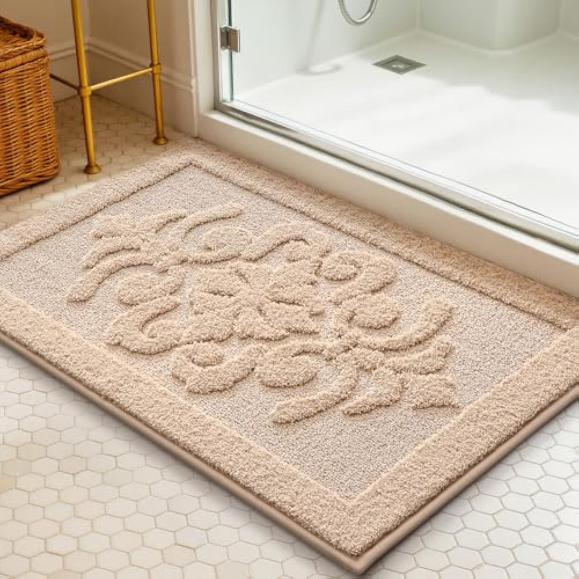 Ultra Soft Absorbent Bathroom Rugs, Luxury Non Slip