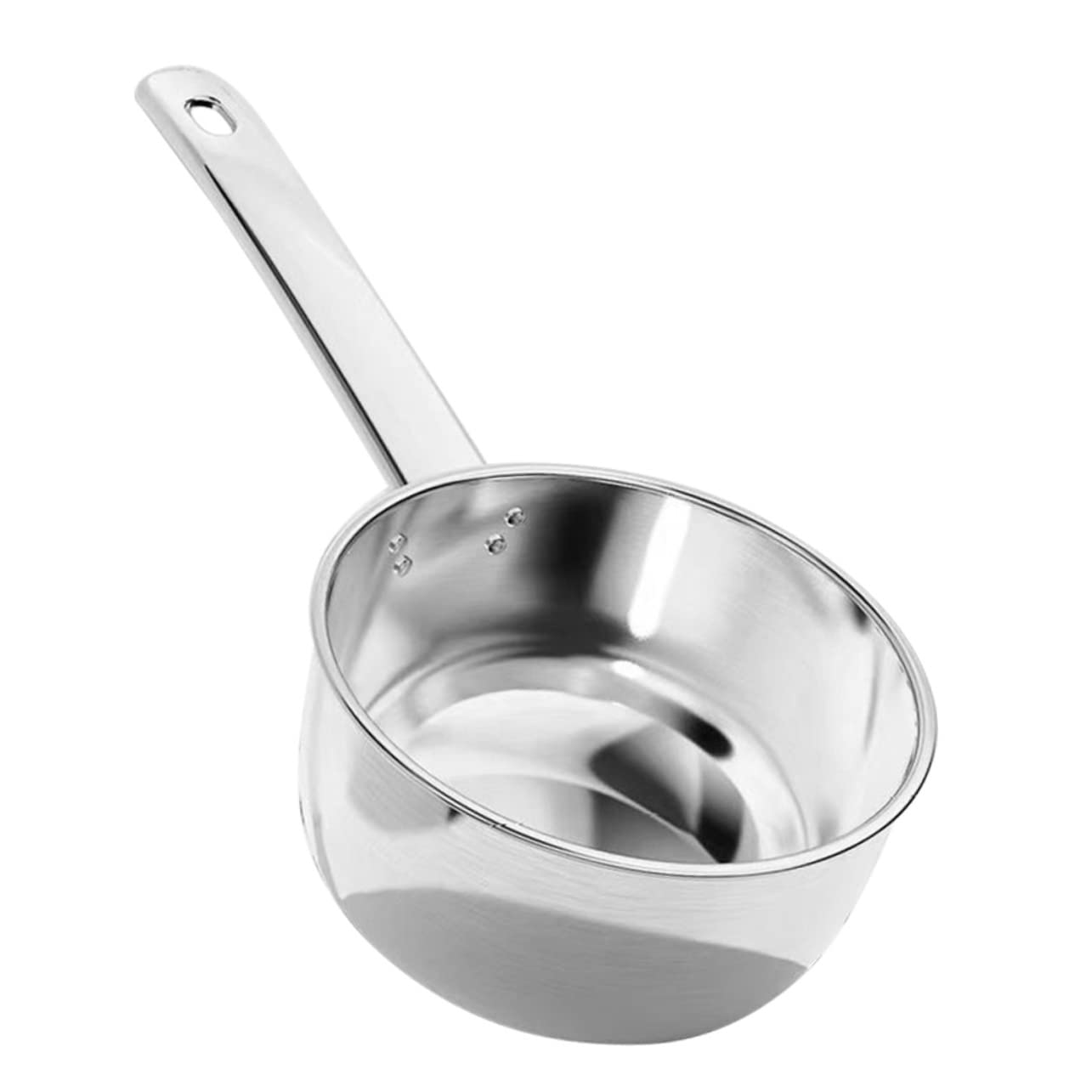 Yardwe Louche à eau en acier inoxydable à long manche pour la cuisine et la salle de bain (18 cm)