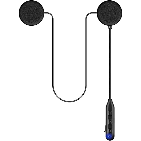 MT1 Motorcycle Helmet Bluetooth Headset Stereo Sound,Louder,Powerful 700mAh Battery,Bluetooth Motorcycle Helmet Headset Speakers,Bluetooth 5.0,Hand Free,Easy Set Up,Waterproof,Black