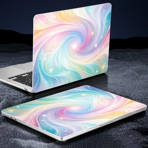 Image of Mektron Case for 2026 MacBook Air 13-inch M5 Laptop A3449 with 13.6-inch Liquid Retina Display, 2025 2024 2022 M4 /M3 /M2 MacBook Air 13 inch Hard Shell Cover, Fit Model A3240 A3113 A2681, Colors Swirls