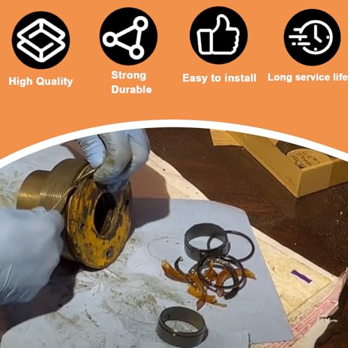 Image of Hydraulic Cylinder Seal Kit 2.5 inch Bore 1.5 inch Rod Replace for 1543253C1 G109456 G105550 Suitable for Loader Bucket Case Backhoe Loader 350 580B 580C 580F 680C (2.5 inch Bore 1.5 inch Rod)