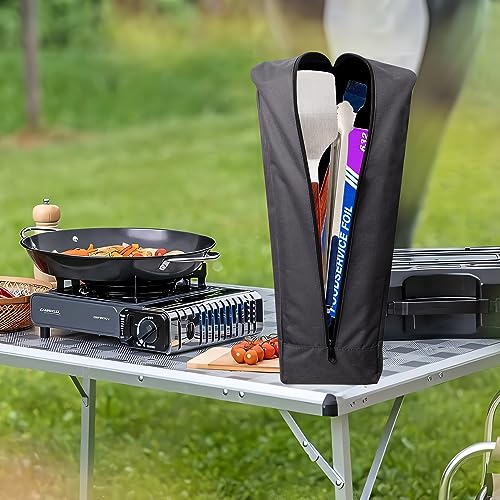 Bolsa resistente para utensilios de parrilla gris miniatura 5